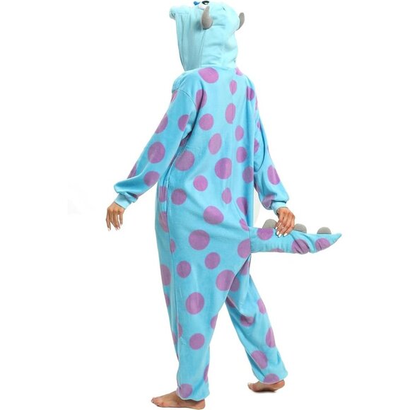 Monster's Inc Sully Slim Fit Unisex Adult Onesie XL Cosplay Halloween - Picture 5 of 5